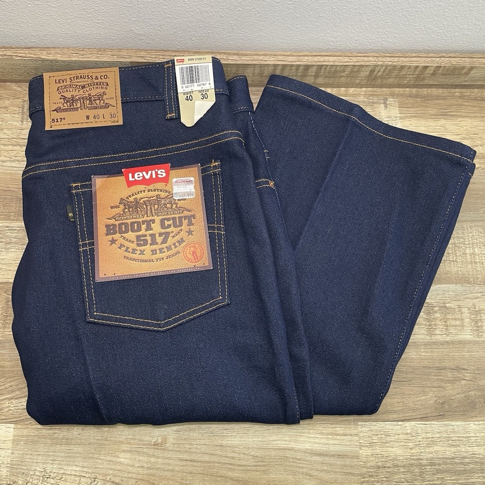 Vintage Levis 517 Boot Cut Traditional Fit‎ Denim Jeans Men 40x30 Fit 38x31 New